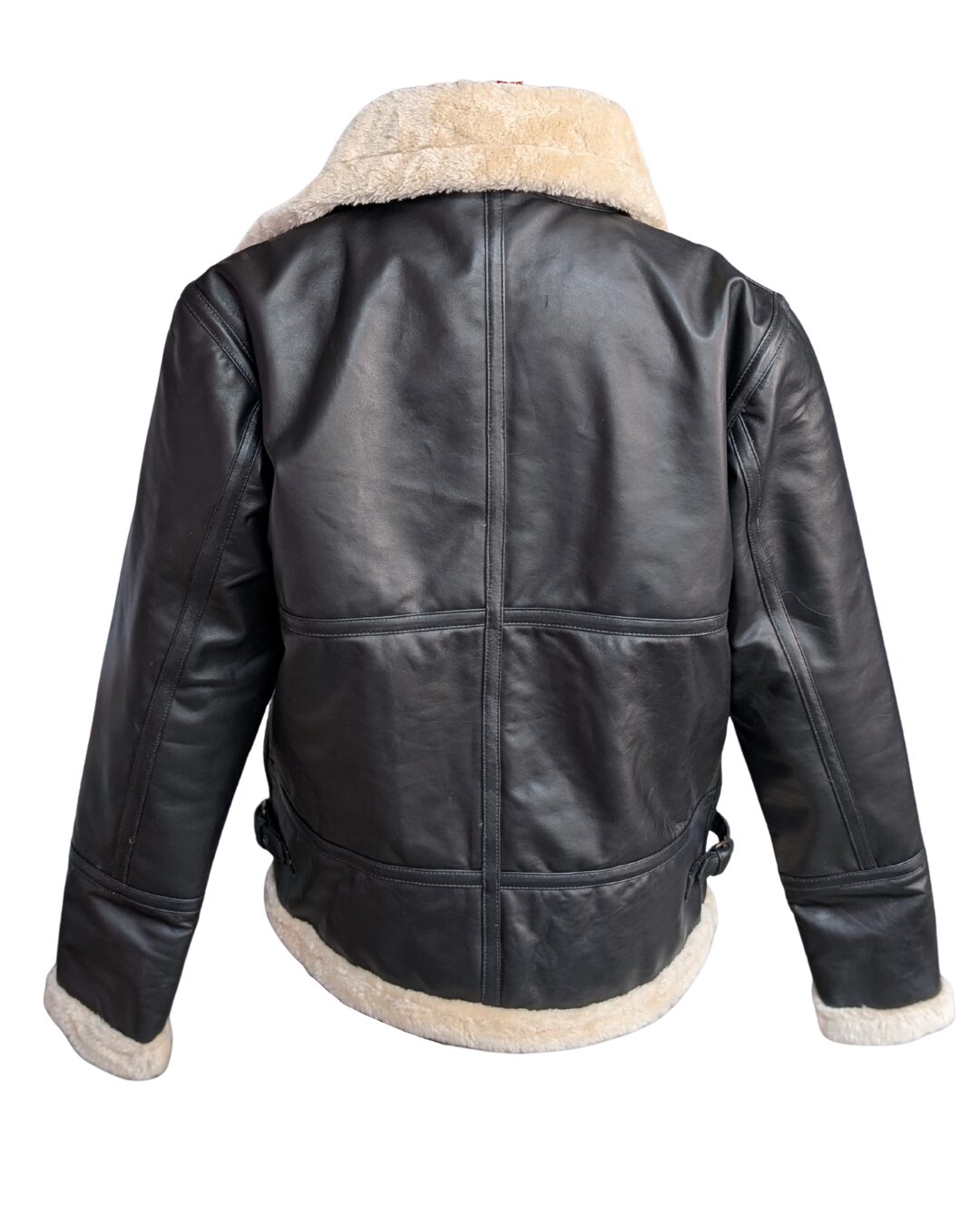 Veste aviateur B3 en peau de mouton et fourrure crème pour homme (2)