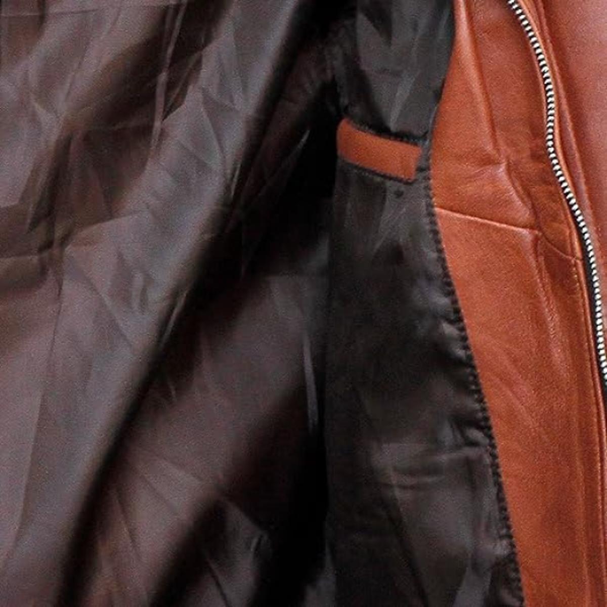 Veste en cuir véritable marron style café racer pour homme (6)