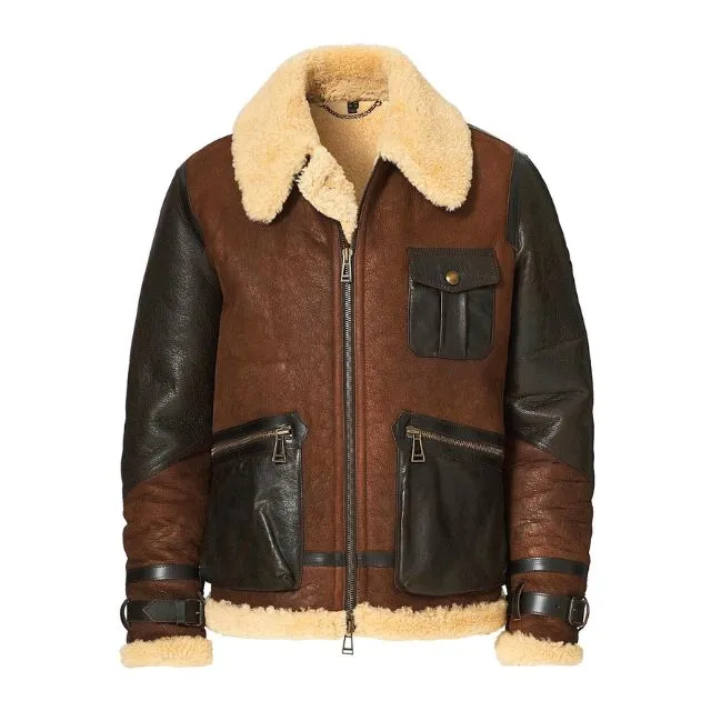 Blouson aviateur Astell B3 en peau de mouton pour hommes