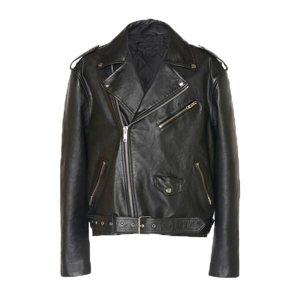 Veste de moto en cuir véritable Brando Biker Moto Racer (3)