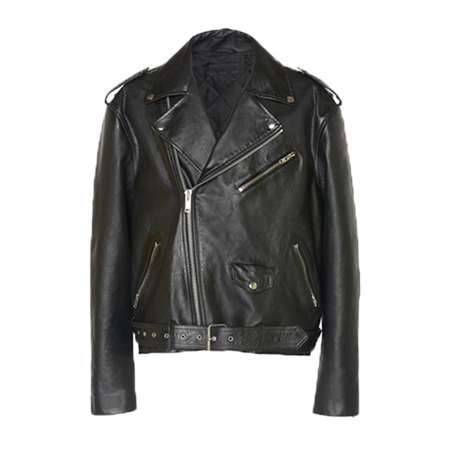 Veste de moto en cuir véritable Brando Biker Moto Racer