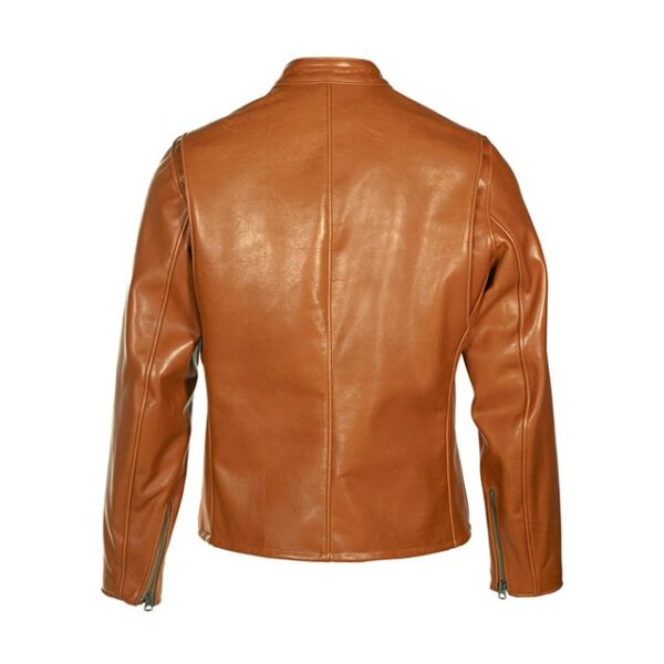 veste en cuir véritable de motard classique (5)