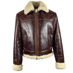 Blouson bomber vintage Wayne Nash Brown B3 couleur bordeaux