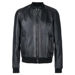 blouson aviateur clouté de créateur