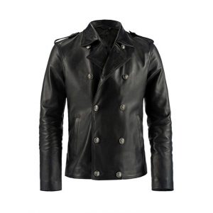 Blazer nero doppiopetto