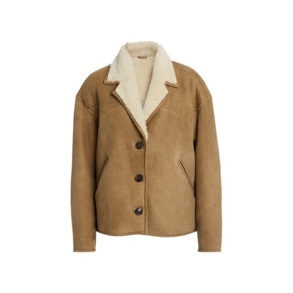 Manteau en daim et peau de mouton Étoile pour femme (5)