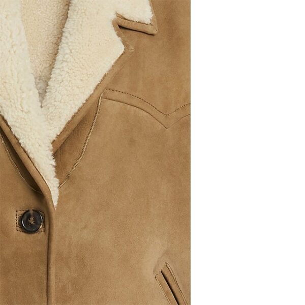 Manteau en daim et peau de mouton Étoile pour femme (4)