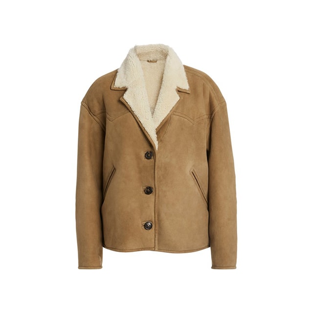 Manteau en daim et peau de mouton Étoile pour femme