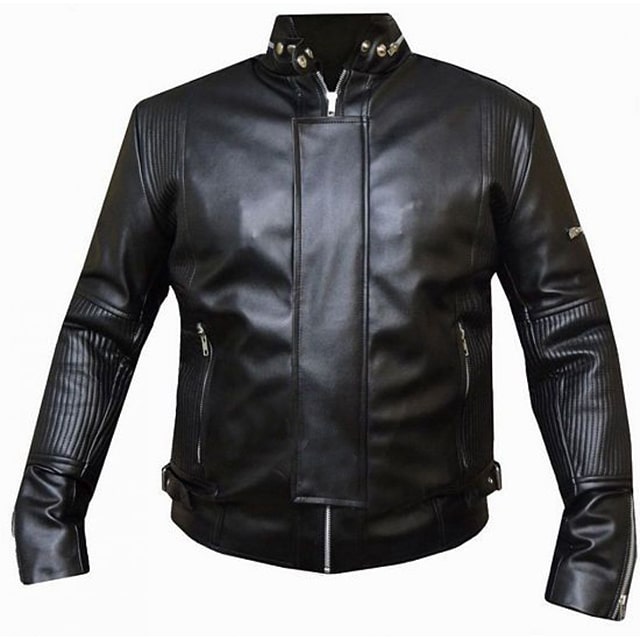 Veste en cuir véritable pour homme Faddy Rox Daft Punk Electroma
