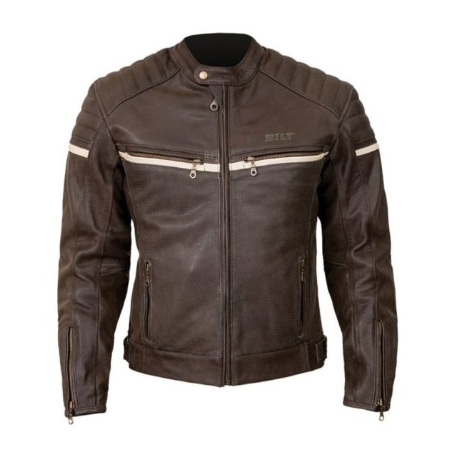 Veste en cuir véritable marron vintage Joe Rocket Classic 92