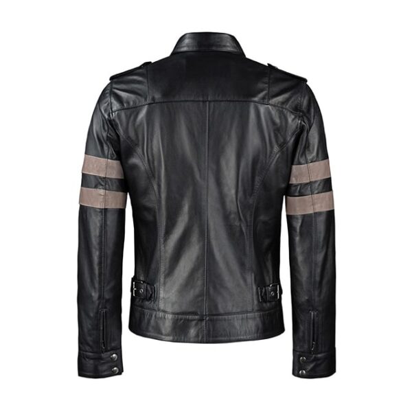 Veste en peau de mouton pour homme Leon Kennedy (13)