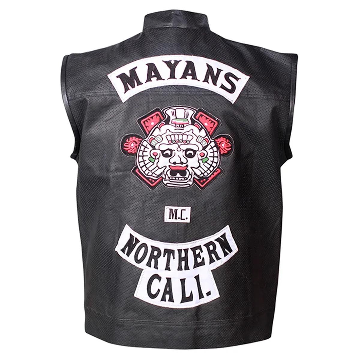 Gilet en peau de mouton noire pour homme (5)