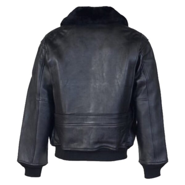 Veste bomber aviateur en peau de mouton pour homme (2)