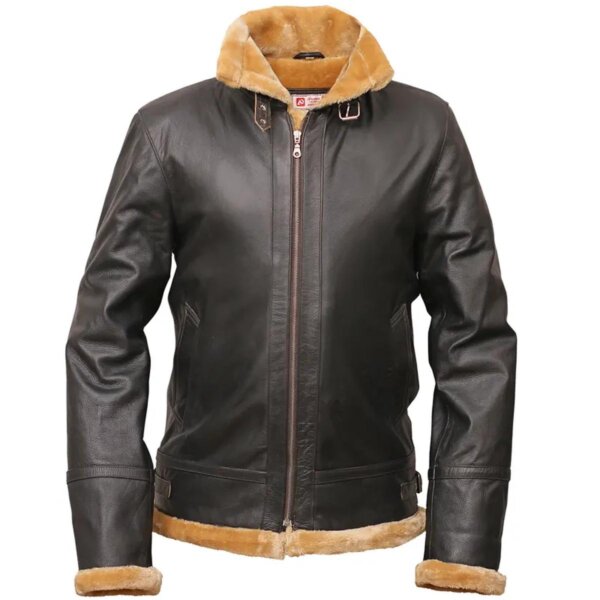 Veste aviateur B3 en peau de mouton marron