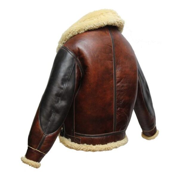 Veste d'hiver pour homme en peau de mouton avec fourrure type B-3 (2)