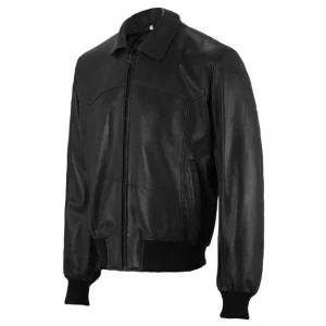 blouson aviateur en peau d'agneau pour homme
