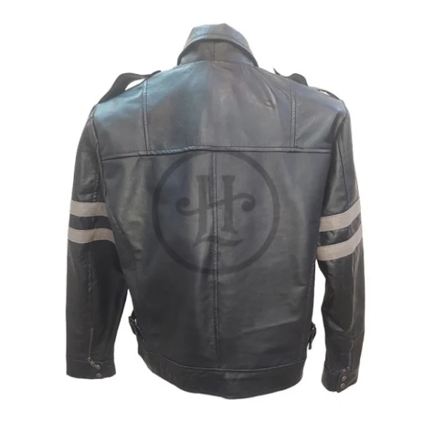 Veste en peau de mouton pour homme Leon Kennedy (4)