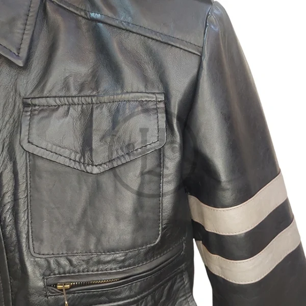 Veste en peau de mouton pour homme Leon Kennedy (8)