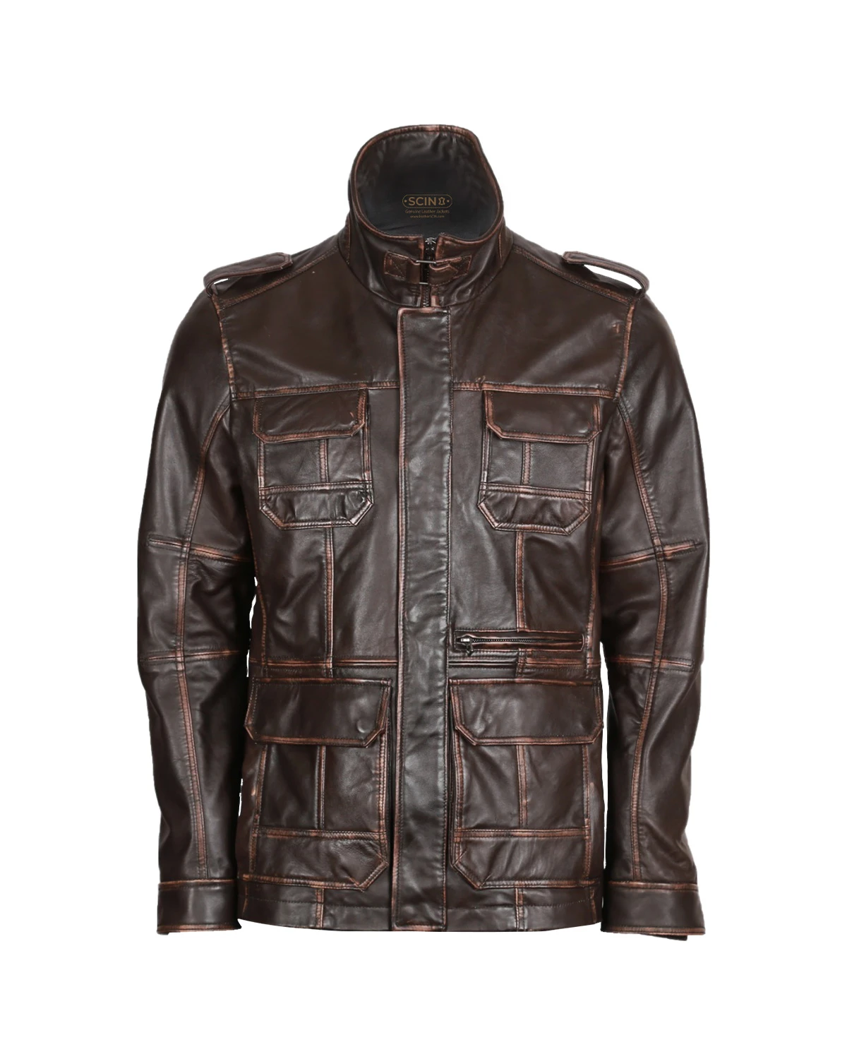 Veste en cuir véritable Max