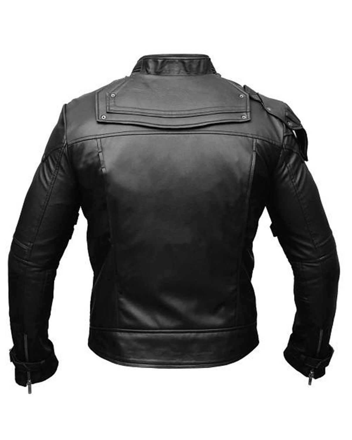 Veste de motard en cuir véritable Asher (3)