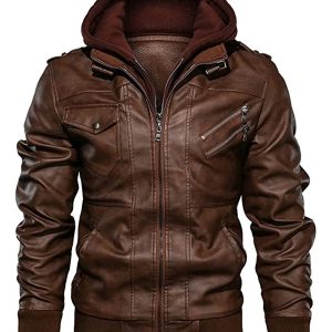 Giacca in pelle da motociclista Ronald