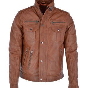 Giacca in pelle da motociclista Zander