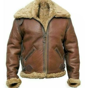 Giacca da aviatore in pelle da pilota B3 da uomo
