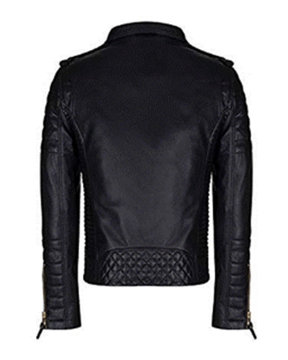 Veste en cuir véritable de moto Bruno (3)
