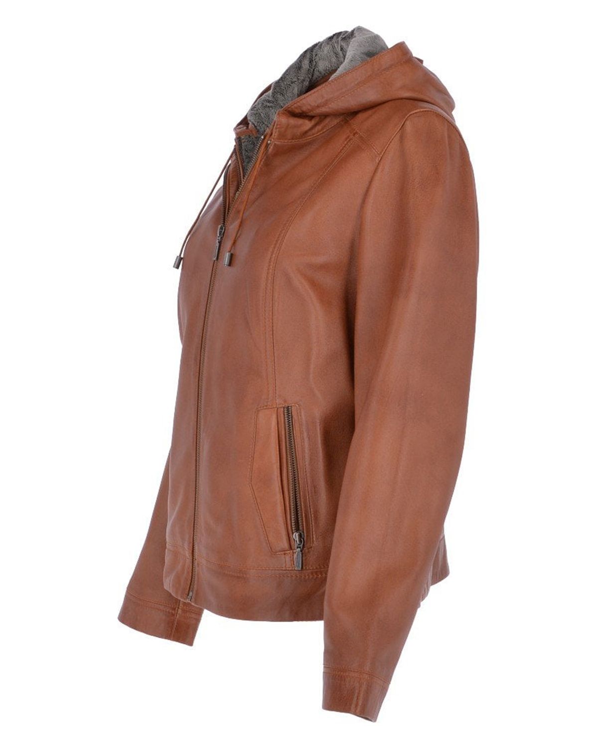 Veste de motard en cuir véritable Alice (3)