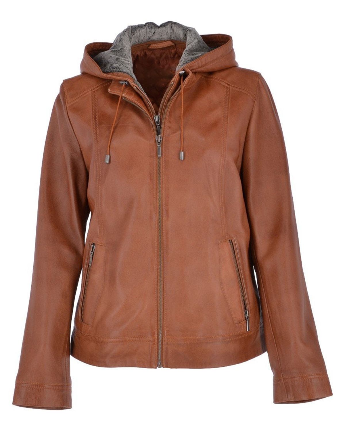 Veste de motard en cuir véritable Alice