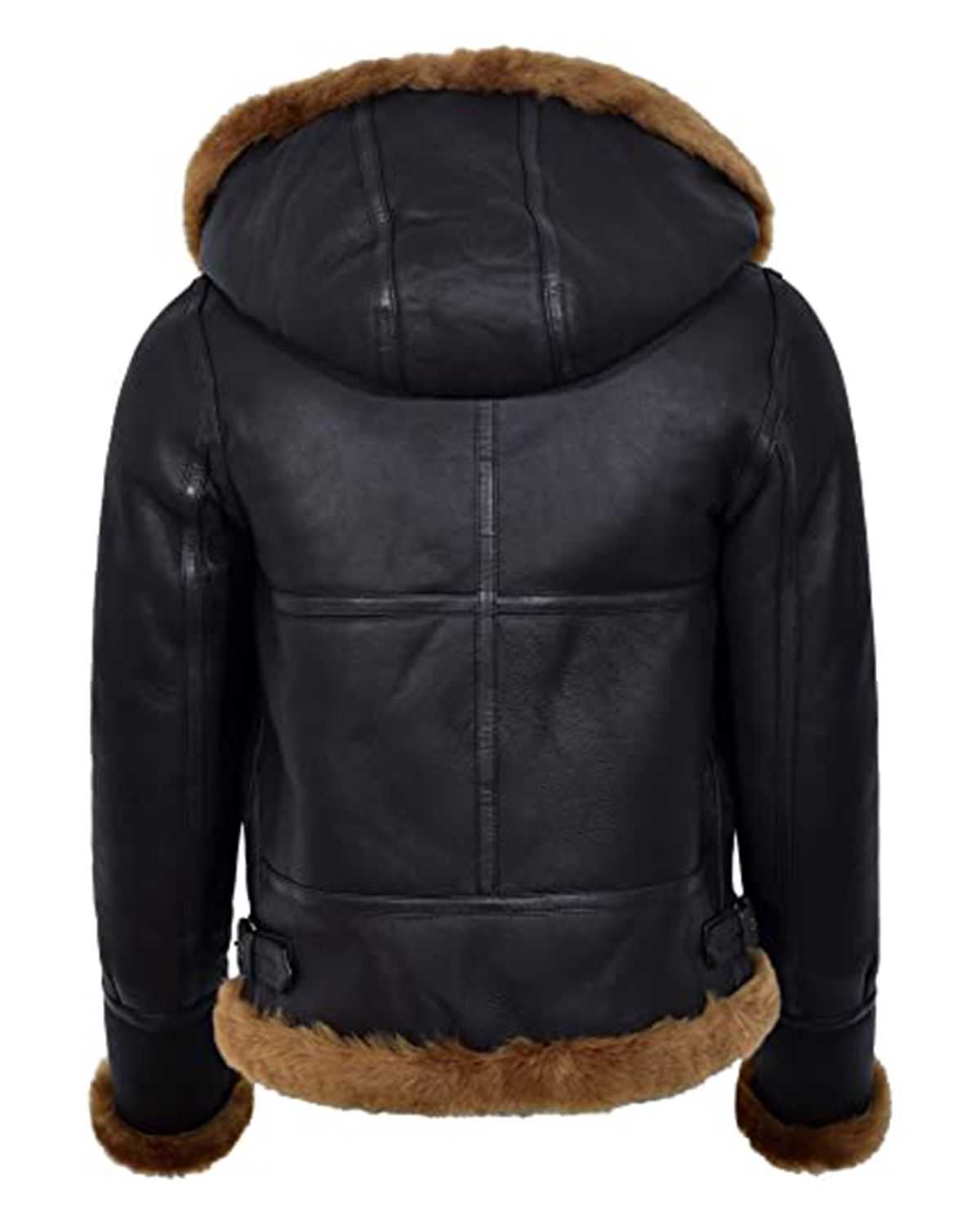 Veste en cuir véritable de style aviateur B3 pour femme (4)
