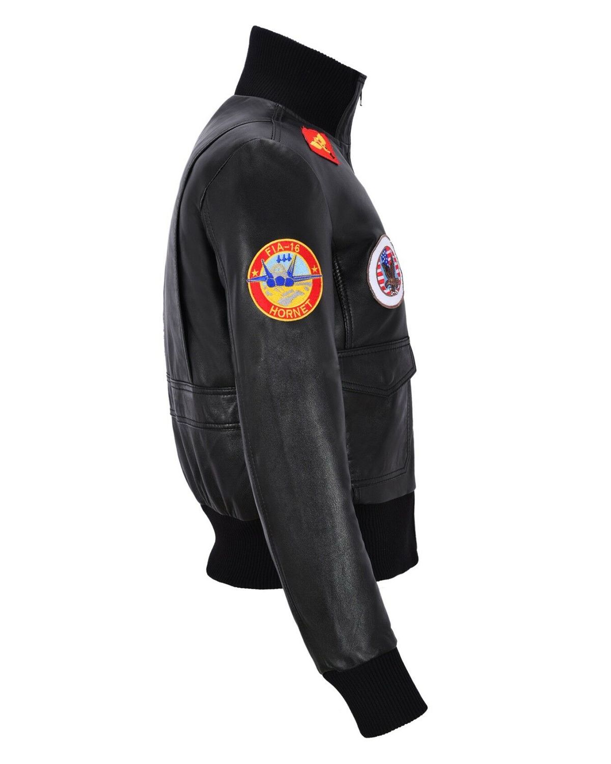 Veste bomber aviateur en cuir véritable naturel pour femme (3)
