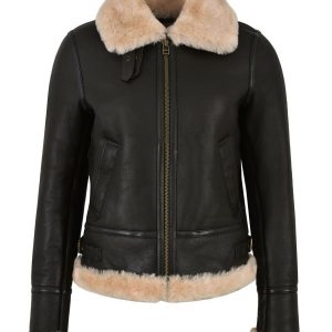 Veste aviateur en peau de mouton B3 Flying Bomber pour femme