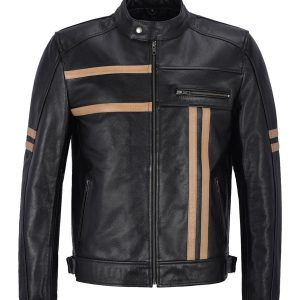 Giacca in pelle da motociclista Evan
