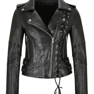 Giacca in pelle da motociclista Pixie