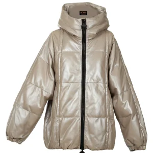 Blouson aviateur matelassé pour femme avec capuche