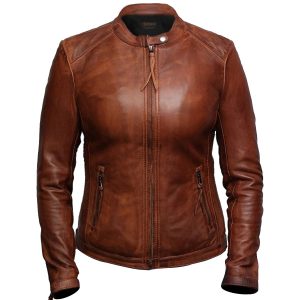 Giacca in pelle da motociclista Ayla