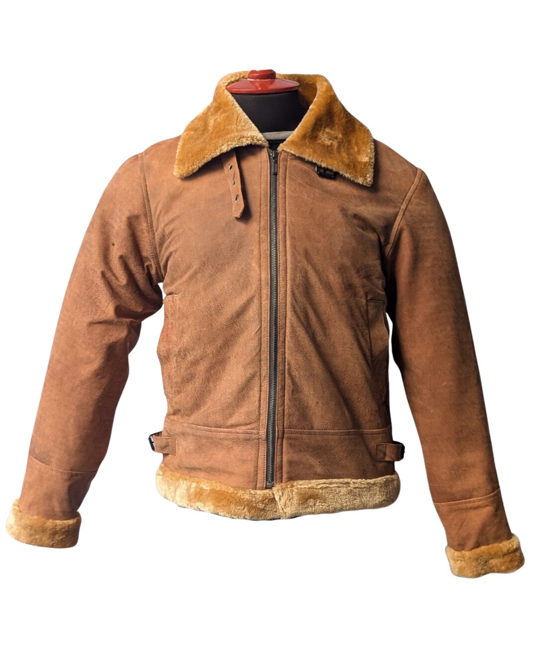 Veste aviateur en daim véritable pour homme