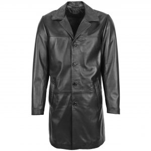 BUNERI en Cuir Jimmy Noir Longueur 3/4
