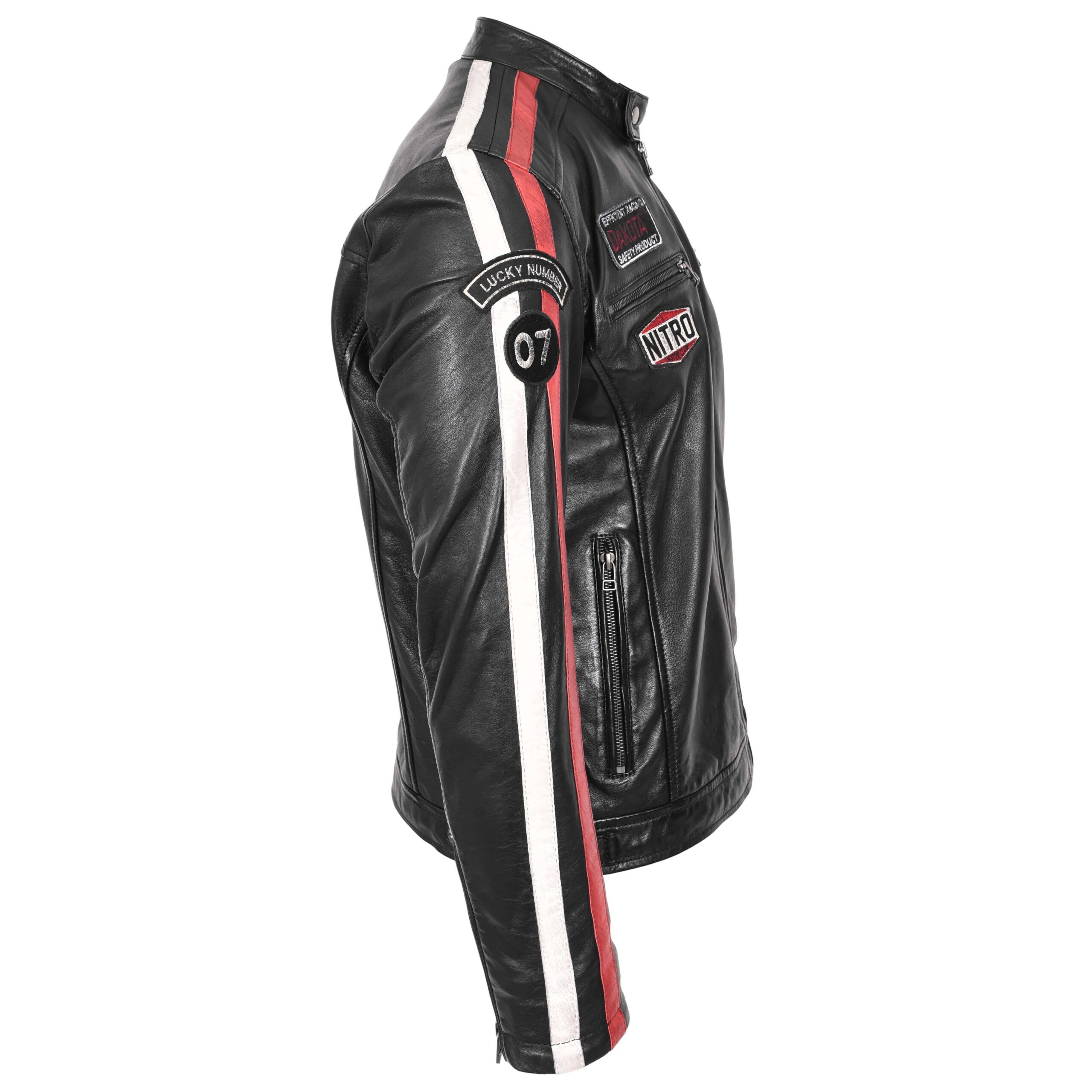 BUNERI Biker Cuir Bobby Noir Logos Motorsport – Image 6