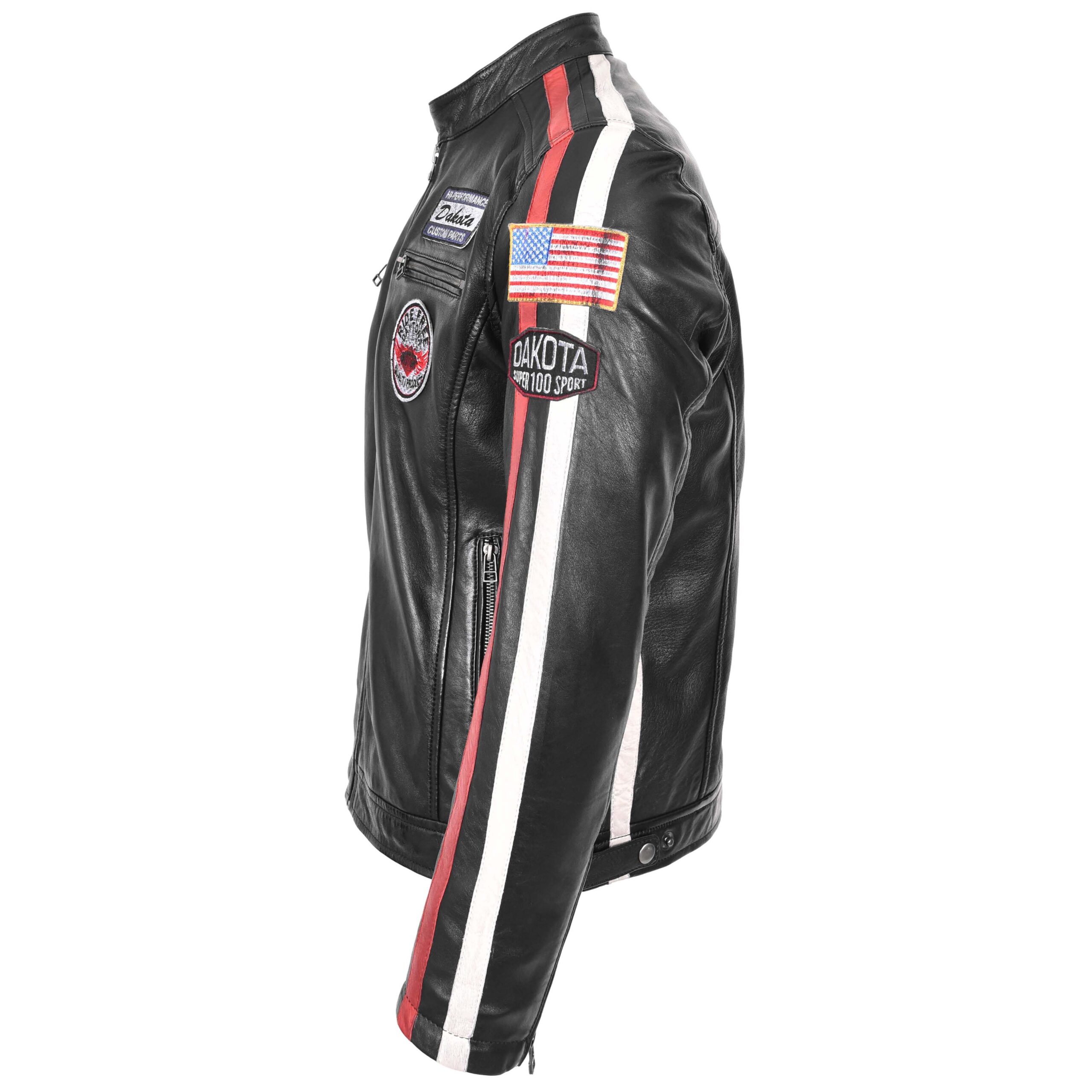 BUNERI Biker Cuir Bobby Noir Logos Motorsport – Image 7