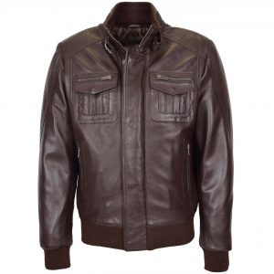 BUNERI Aviateur Cuir Tom Marron