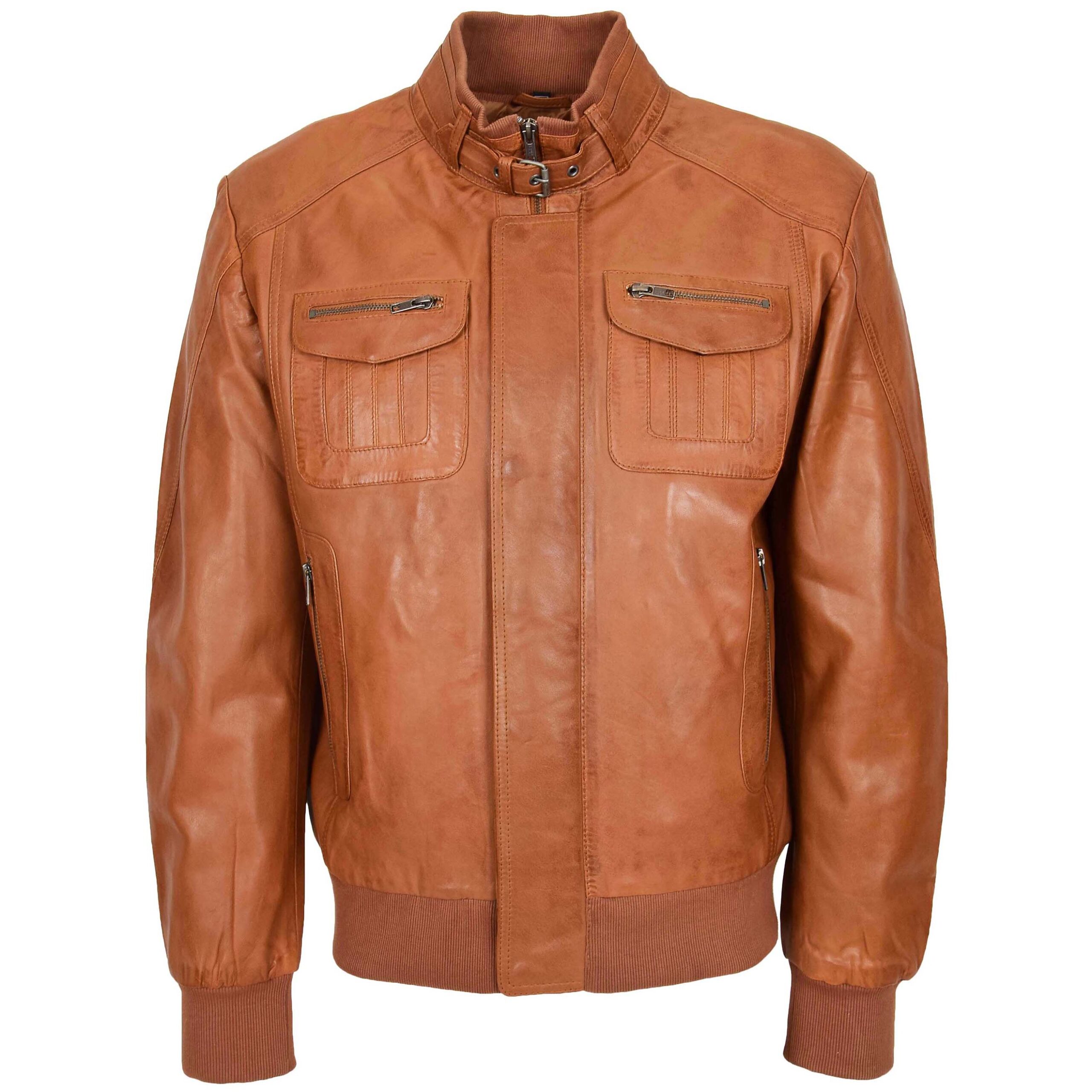 BUNERI Bomber Cuir Tom Tan Vol – Image 3