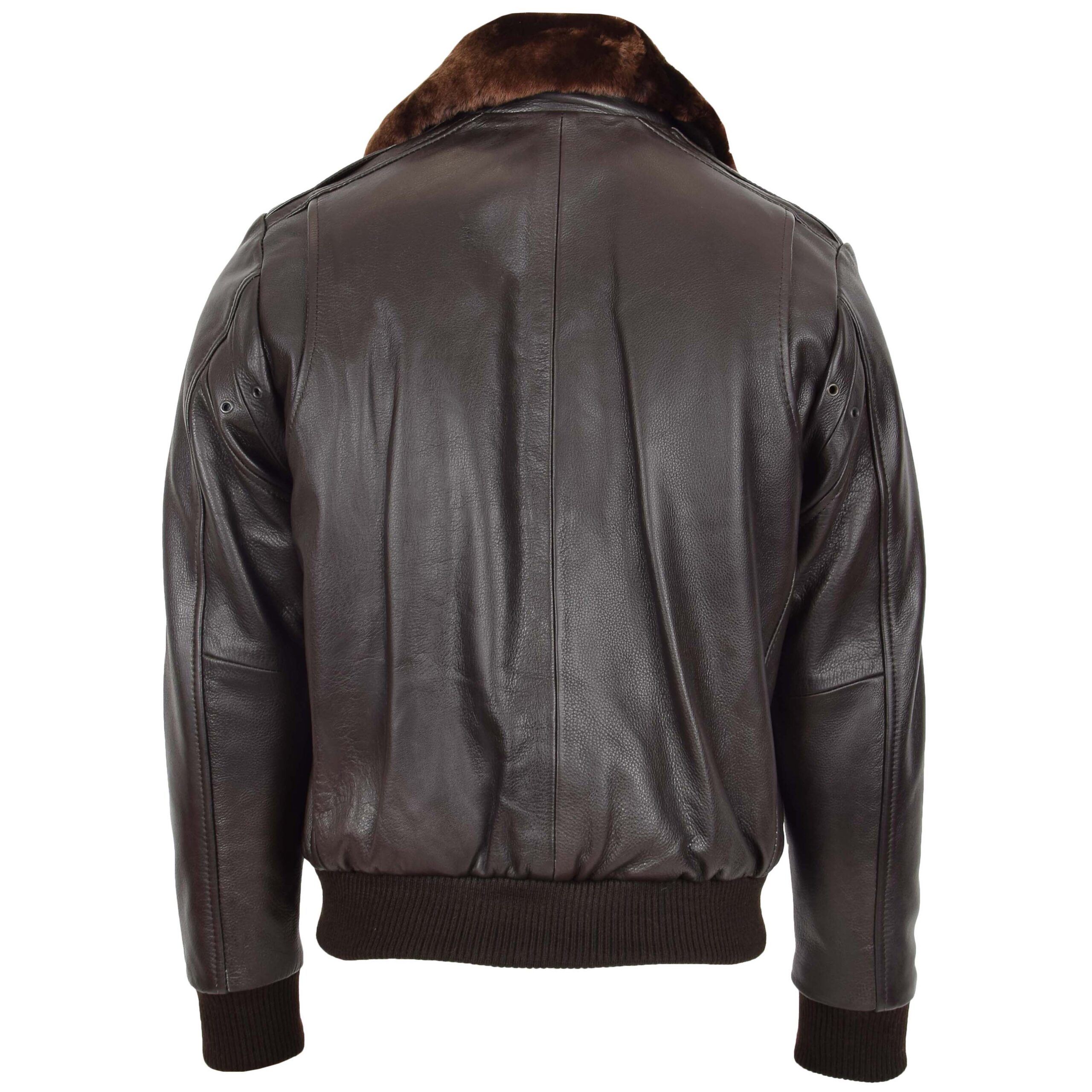 BUNERI Pilote Cuir Leroy Marron Col Amovible – Image 2