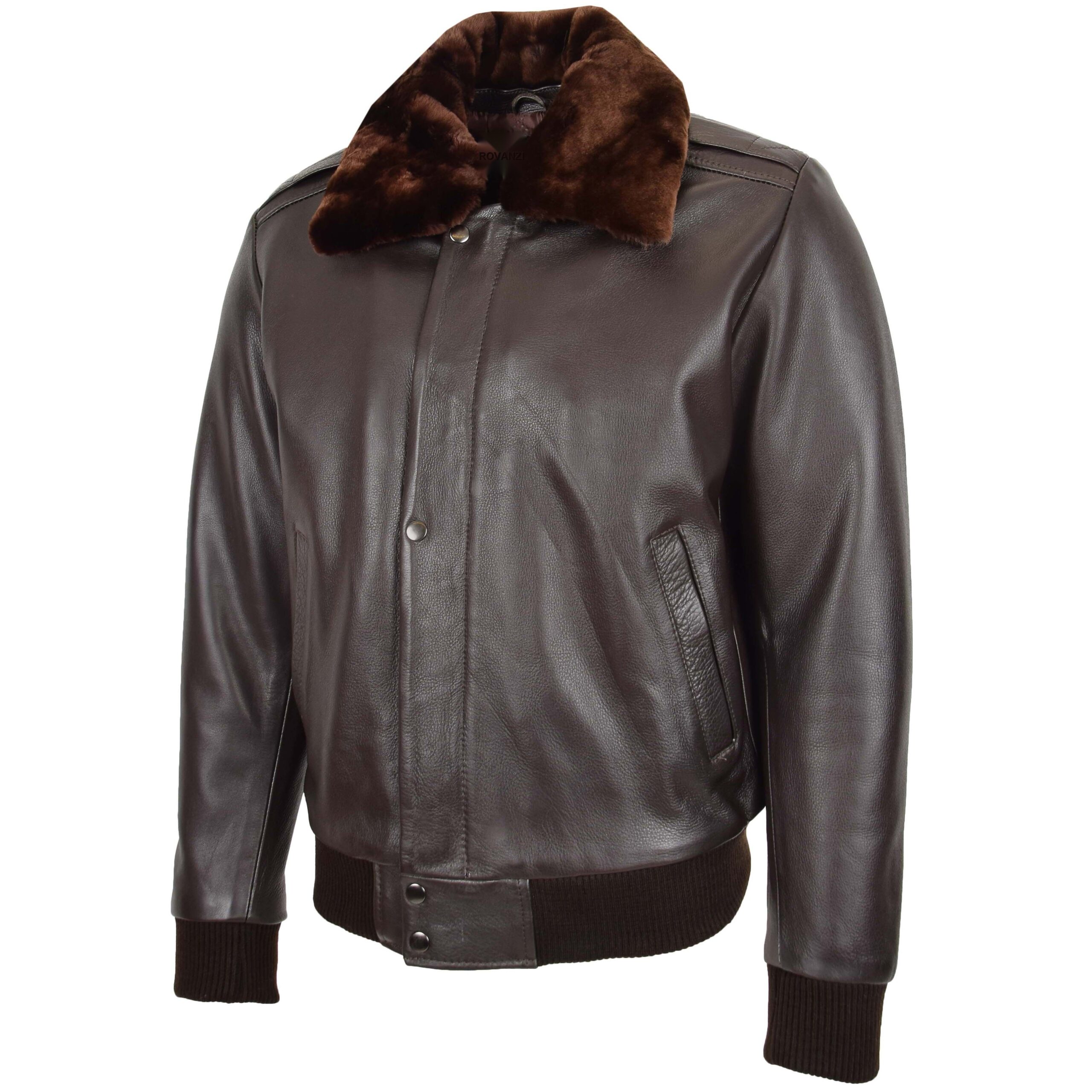 BUNERI Pilote Cuir Leroy Marron Col Amovible – Image 5