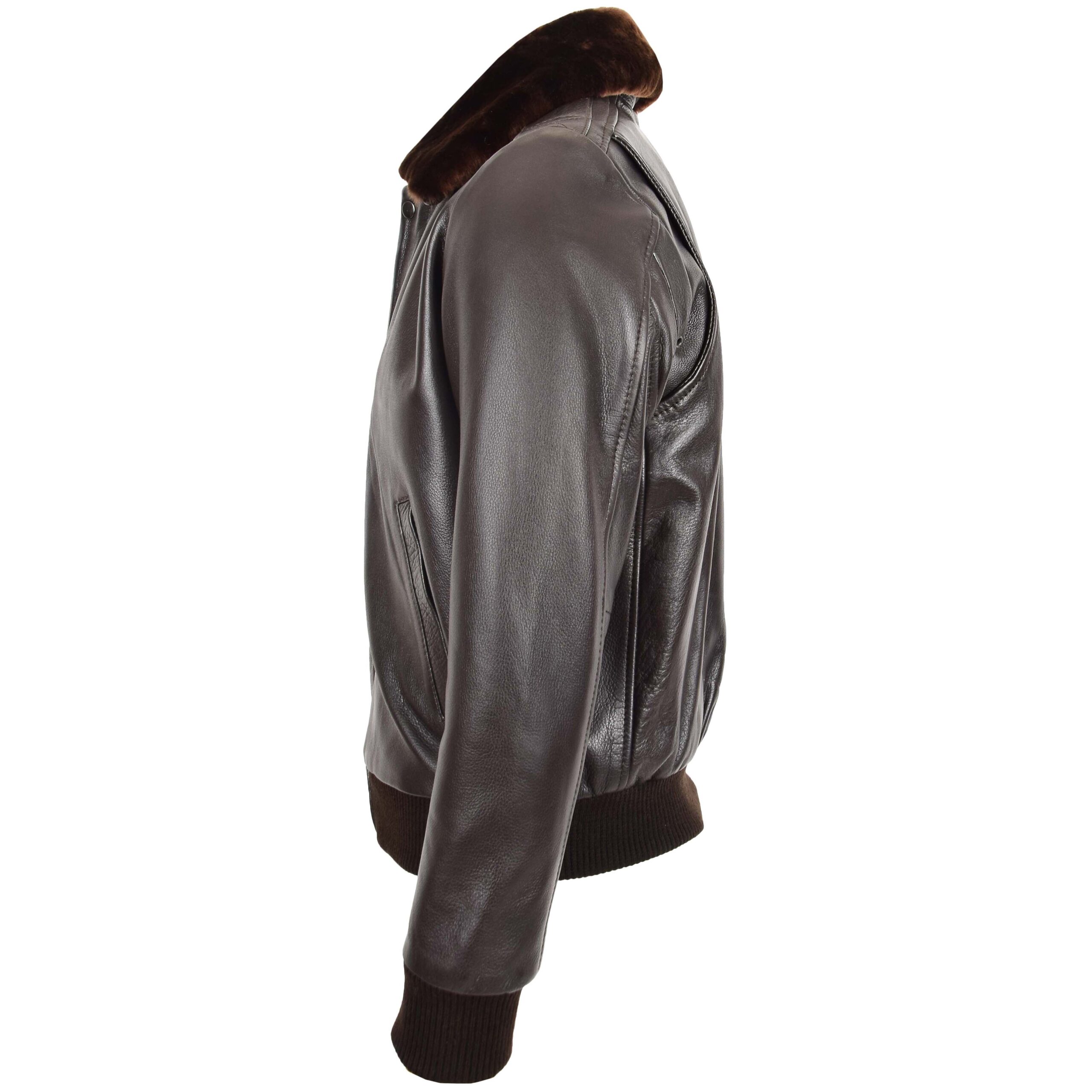 BUNERI Pilote Cuir Leroy Marron Col Amovible – Image 6
