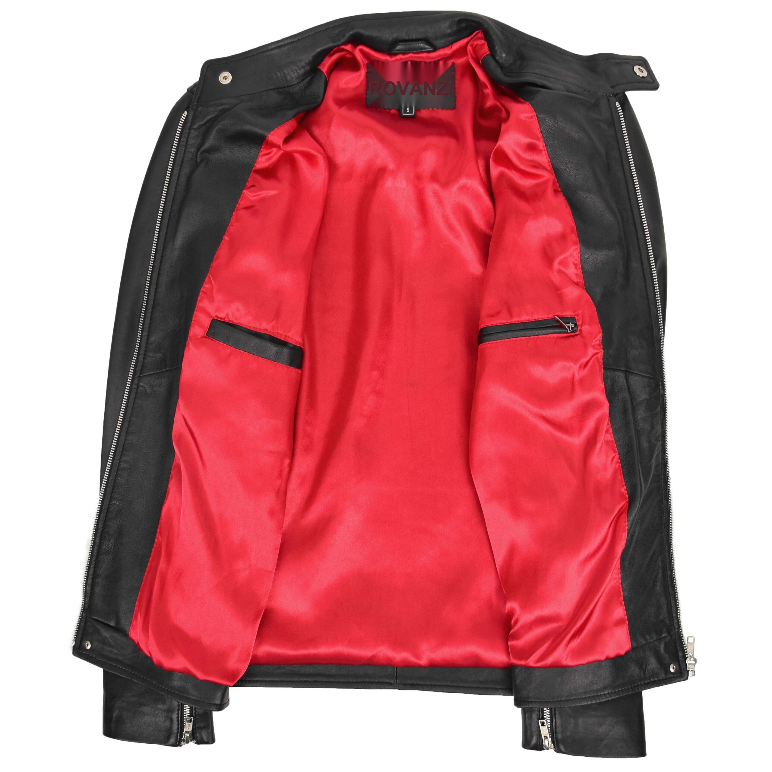 BUNERI Veste Biker Café Racer Casual en Cuir Noir pour Homme – Image 6