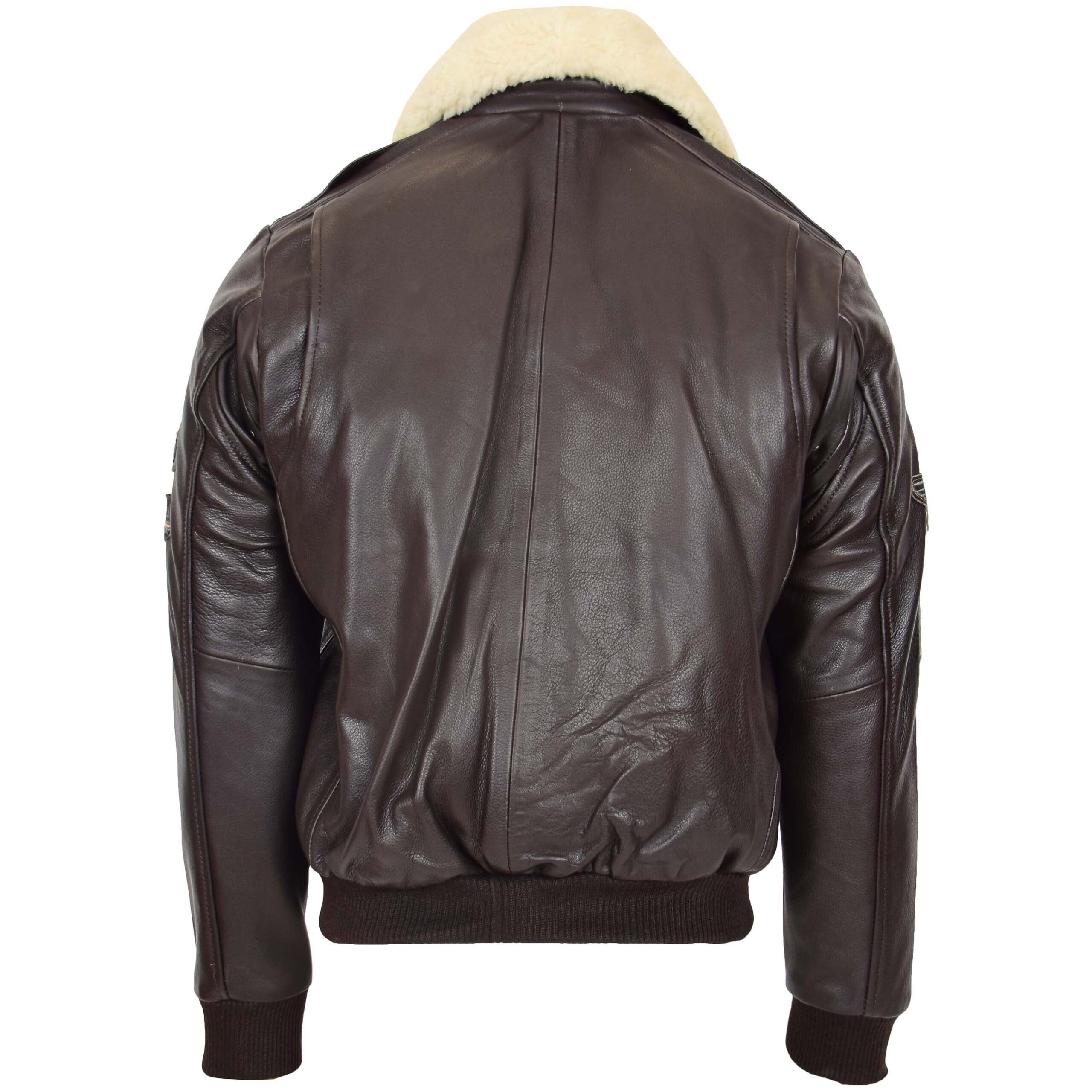 BUNERI Cuir Pilot-N Marron à Col Amovible – Image 2