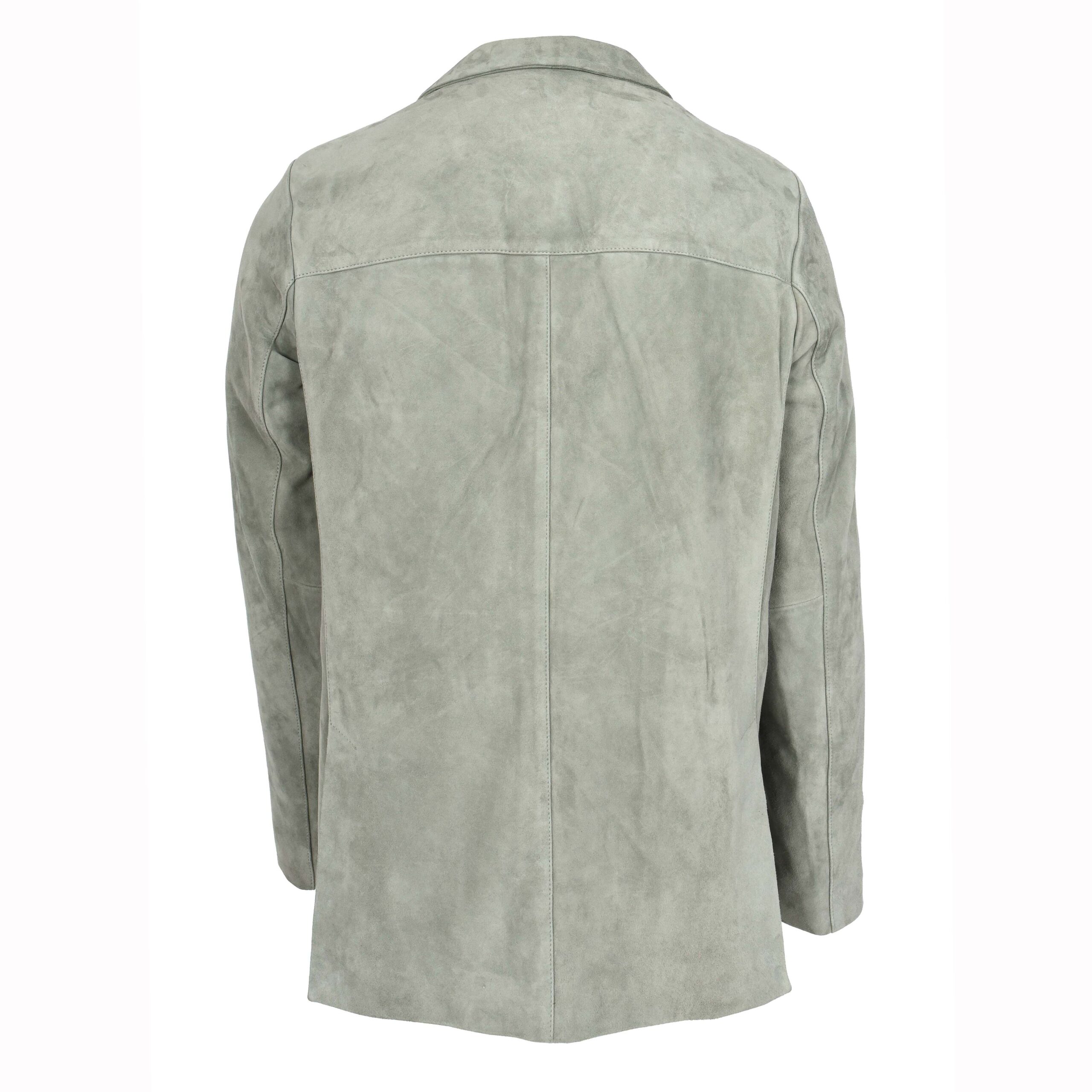 BUNERI Blazer en Daim de Chèvre pour Homme Deux Boutons Gris – Image 2