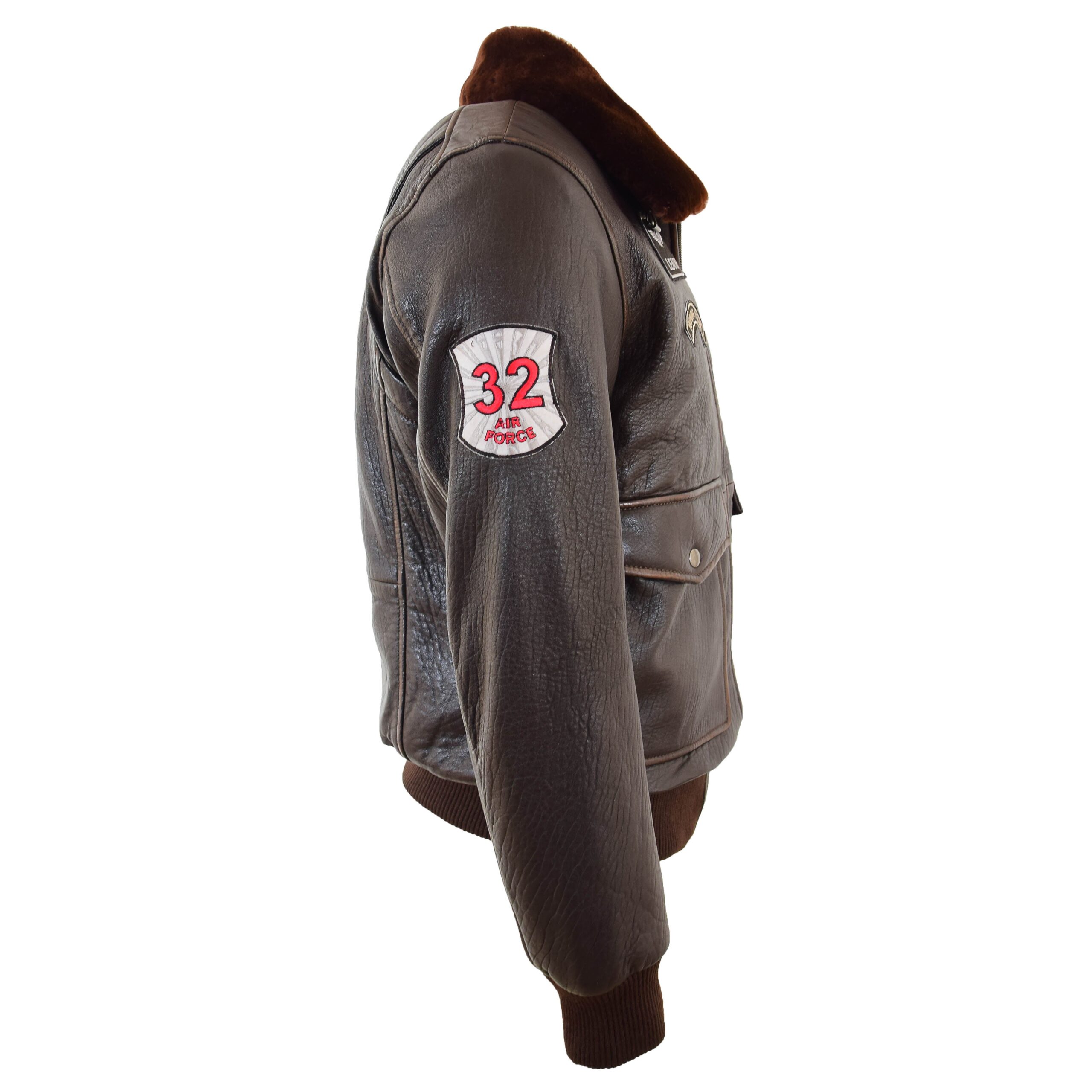 BUNERI G-1 Cuir Finch Marron Insignes Aviation – Image 5